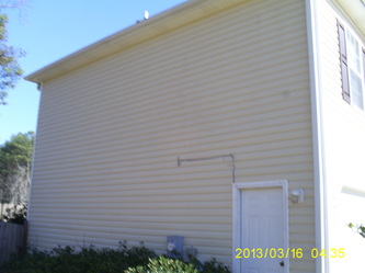 Pressure washing after